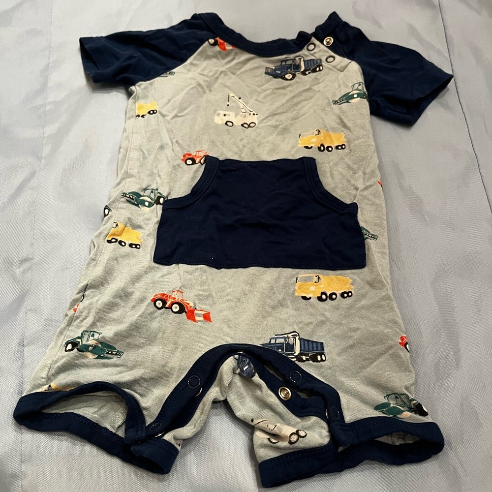 KYTE Romper construction theme 6-12 mos